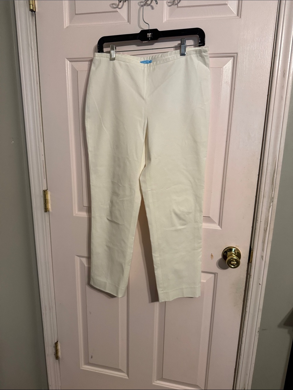 J. McLaughlin Cream Cropped Pull-On Ankle Pants